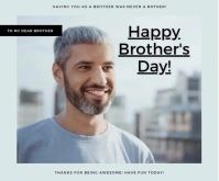 Joyful National Brother's Day Celebration Template  Medium Rectangle Rectángulo Mediano