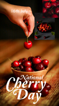 Joyful National Cherry Day Instagram Story template