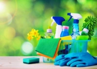 Joyful National Clean Your Room Day/ Cleaning Materials  Postcard template