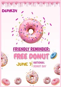 Joyful National Donut Day  A1 template
