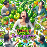 Joyful National Green Peppers Day  Instagram Post template