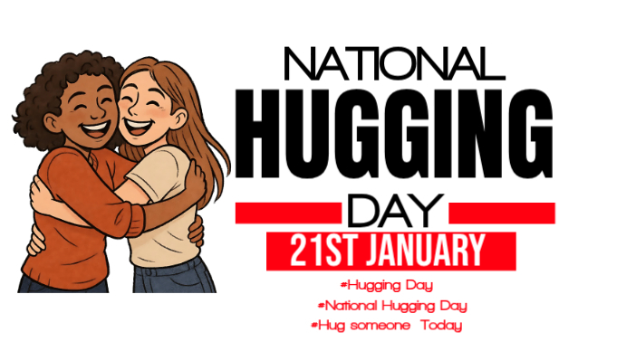 Joyful National Hugging Day Digital Display (16:9) Template | PosterMyWall