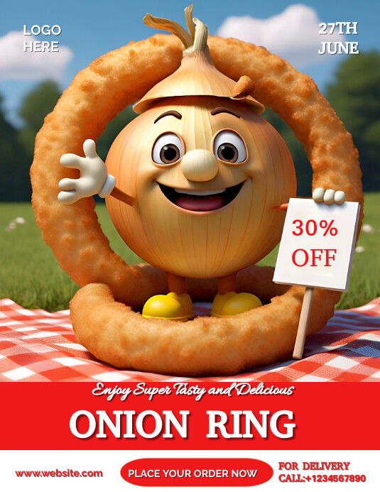 Joyful National Onion Day  Flyer (us Letter) template