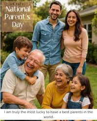 Joyful National Parent's Day Instagram Portrait template