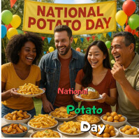 Joyful National Potato Day  Instagram Post Instagram-bericht template