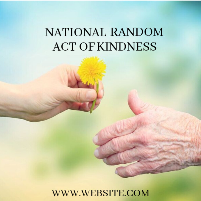 Joyful National Random Act Of Kindness Day Instagram Post template