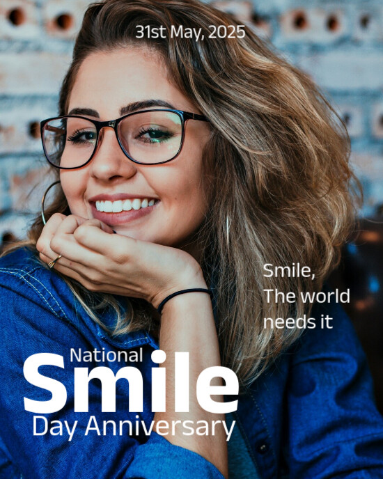 Plantilla de Joyful National Smile Day Instagram Portrait | PosterMyWall