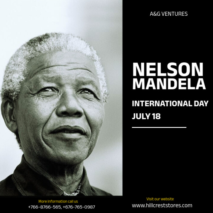 Joyful Nelson Mandela Day Instagram Post template