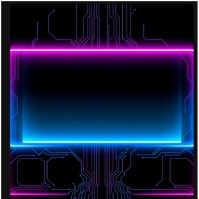 Black Joyful Neon Glow Tech Fram Instagram Post Post Instagram Template