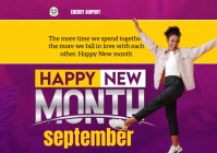 Joyful New Month A1 template