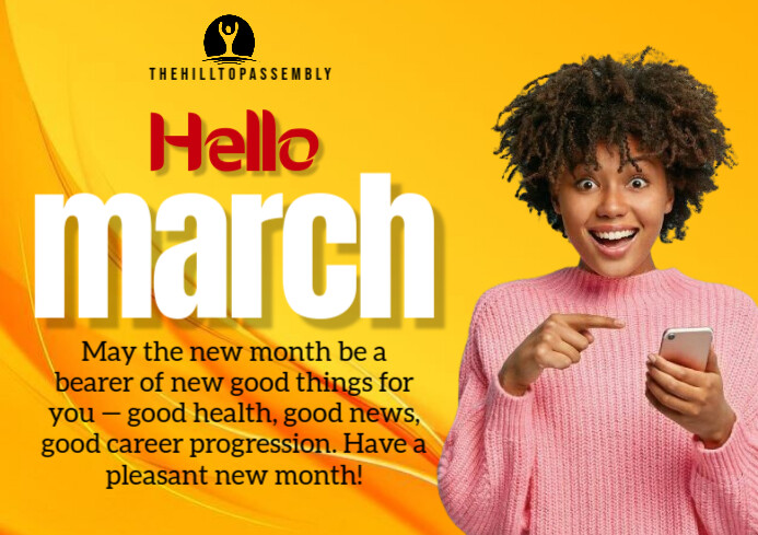 Joyful New Month A4 template