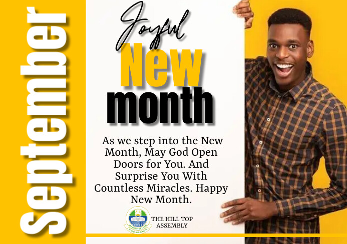 Joyful New Month A4 template