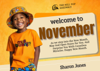 Joyful New Month Wishes  A3 template