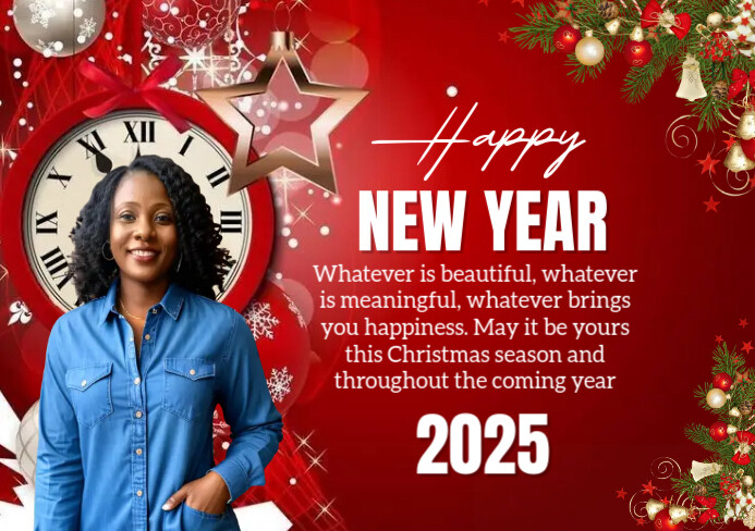 Joyful New Year A5 template