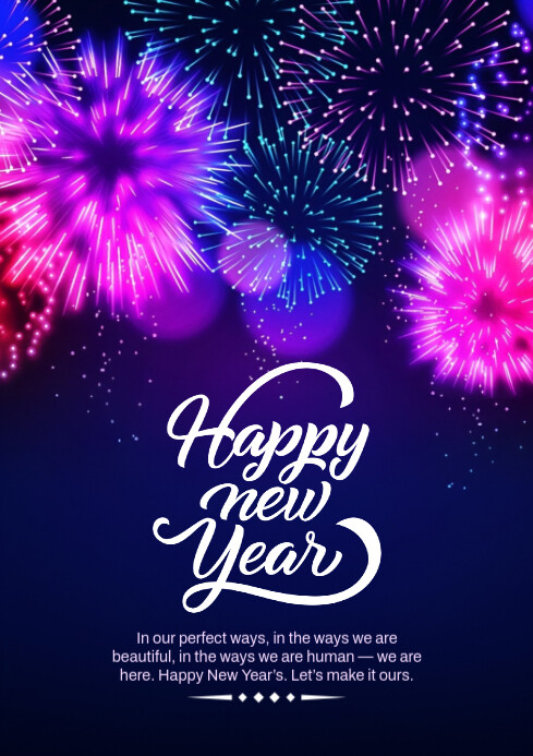 Joyful New Year Celebration A4 Template | PosterMyWall