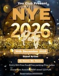 Joyful New Year Eve  Flyer (us Letter) template