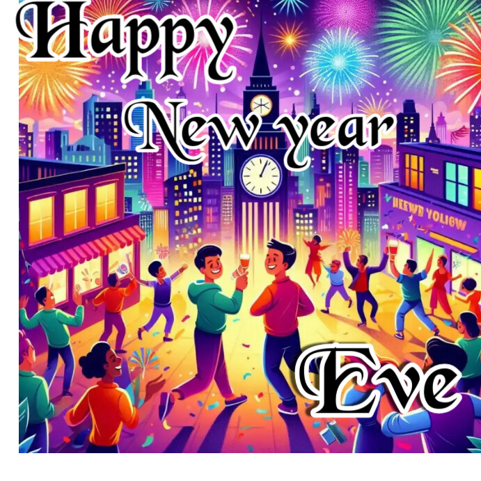 Plantilla de Joyful New Year Instagram Post | PosterMyWall
