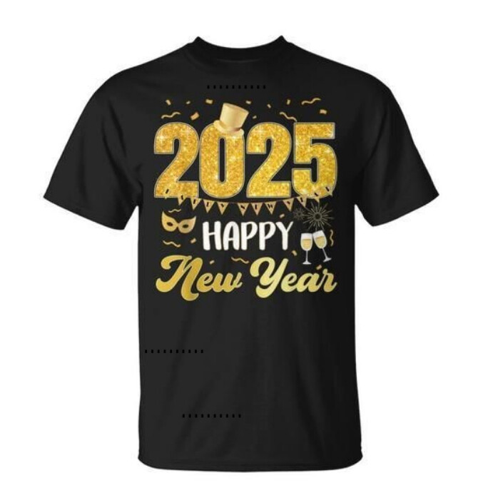 Joyful New Year T-shirt Design 2025 Instagram Post template