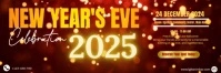 Joyful New Year’s Eve Celebration Invited Twitter Banner template