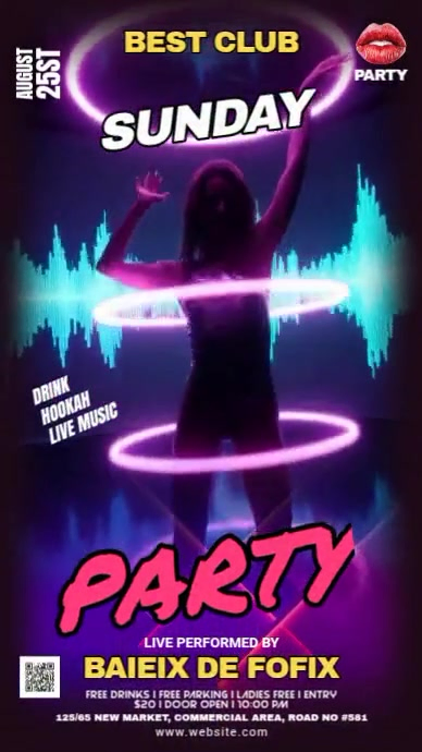 Joyful Night Club Party Whatsapp Status Template | PosterMyWall
