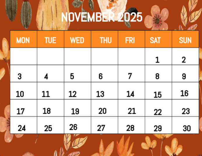 Joyful November 2025 Flyer (us Letter) Template | PosterMyWall