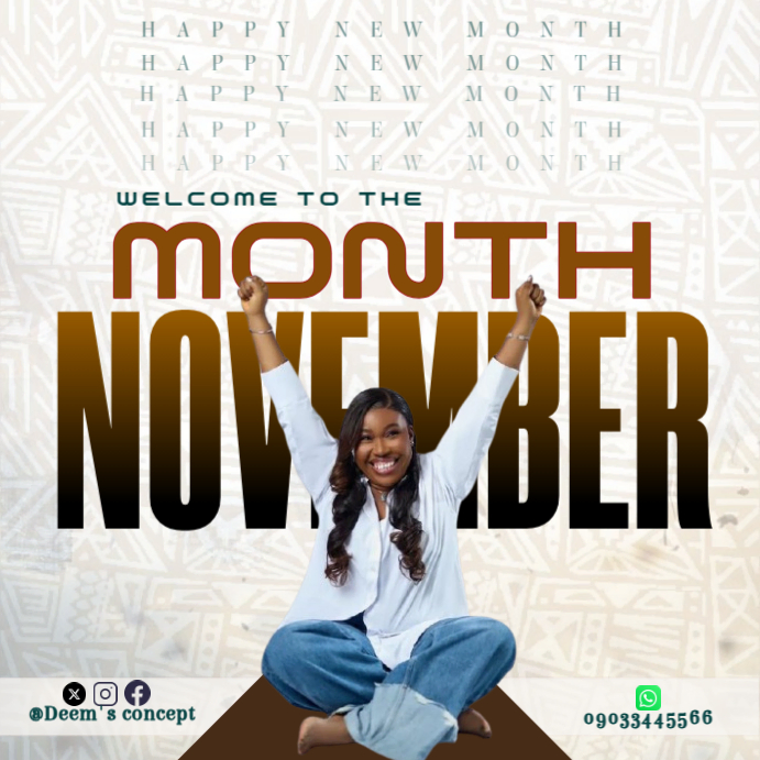 Joyful November Instagram Post Template | PosterMyWall