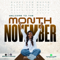 White New Month Celebration Instagram Post Template