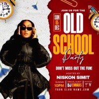 Joyful  Old School Party  Instagram Post template