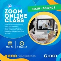 Синий Online Class Instagram-opslag Template