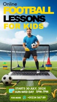 Joyful  Online Football Lessons Instagram Story template