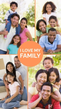 Joyful Orange Joyful Family Collage Digital D template