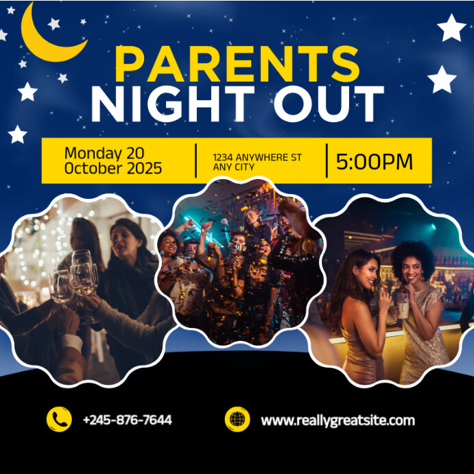 Joyful Parents Night Out Instagram Post template
