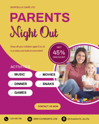 Joyful Parents Night Out Poster Template Design Instagram Portrait