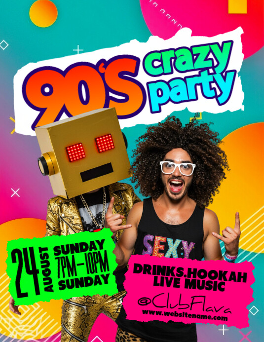 Joyful Party Night Flyer (us Letter) Pamflet (Letter AS) template