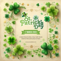 Joyful Patrick’s Day Heartfelt Wishes, Square (1:1) template