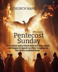 Joyful Pentecost Sunday Instagram Portrait template