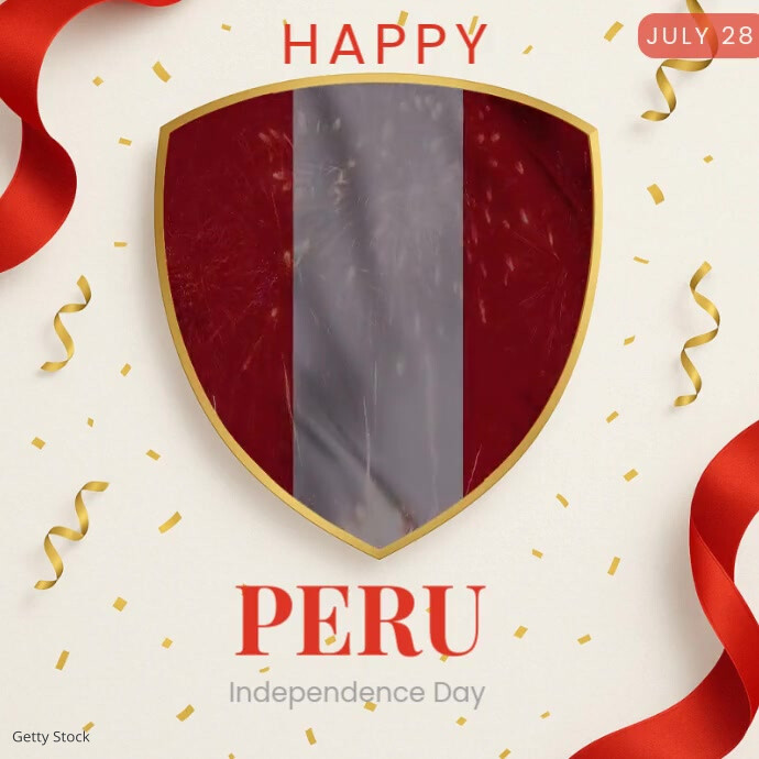 Joyful Peru Independence Day 2025 Template – Patriotic Fiesta Design Pack Instagram Post