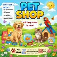 Joyful Pet Adoption and Services Instagram Post template