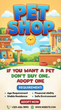 Joyful Pet Adoption Instagram Story template