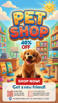 Joyful Pet Adoption Promotion Instagram Story template