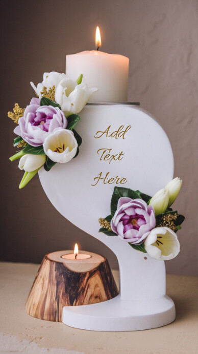 Joyful Petal flowers and candle background love and romantic quote template frame design WhatsApp-status