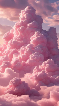 Joyful Pink Cloud Digital Display (9:16) template