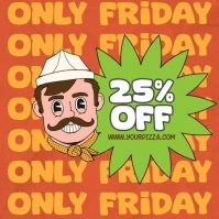 Joyful Pizza Discount Instagram Post Square (1:1) template