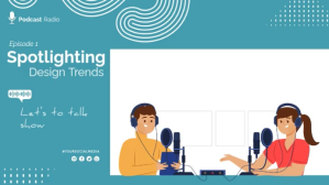 蓝色 Joyful Podcast "let's To Talk Show' Youtube Thumbnail YouTube Duimnael Template