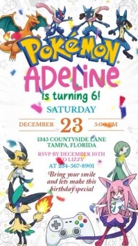 Pokemon Birthday Celebration Template | PosterMyWall