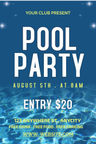 Joyful Pool Party Poster template
