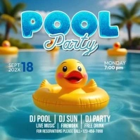 Joyful Pool Party social media post template