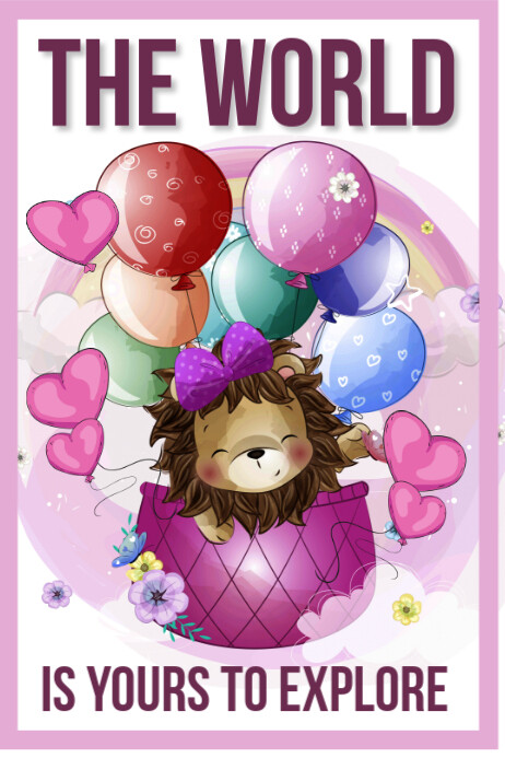 Joyful Poster Infantil Poster template