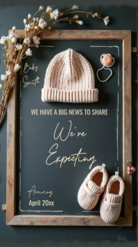 Joyful Pregnancy Announcement  Instagram Stor template