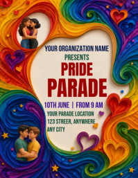 Joyful Pride Parade Flyer template